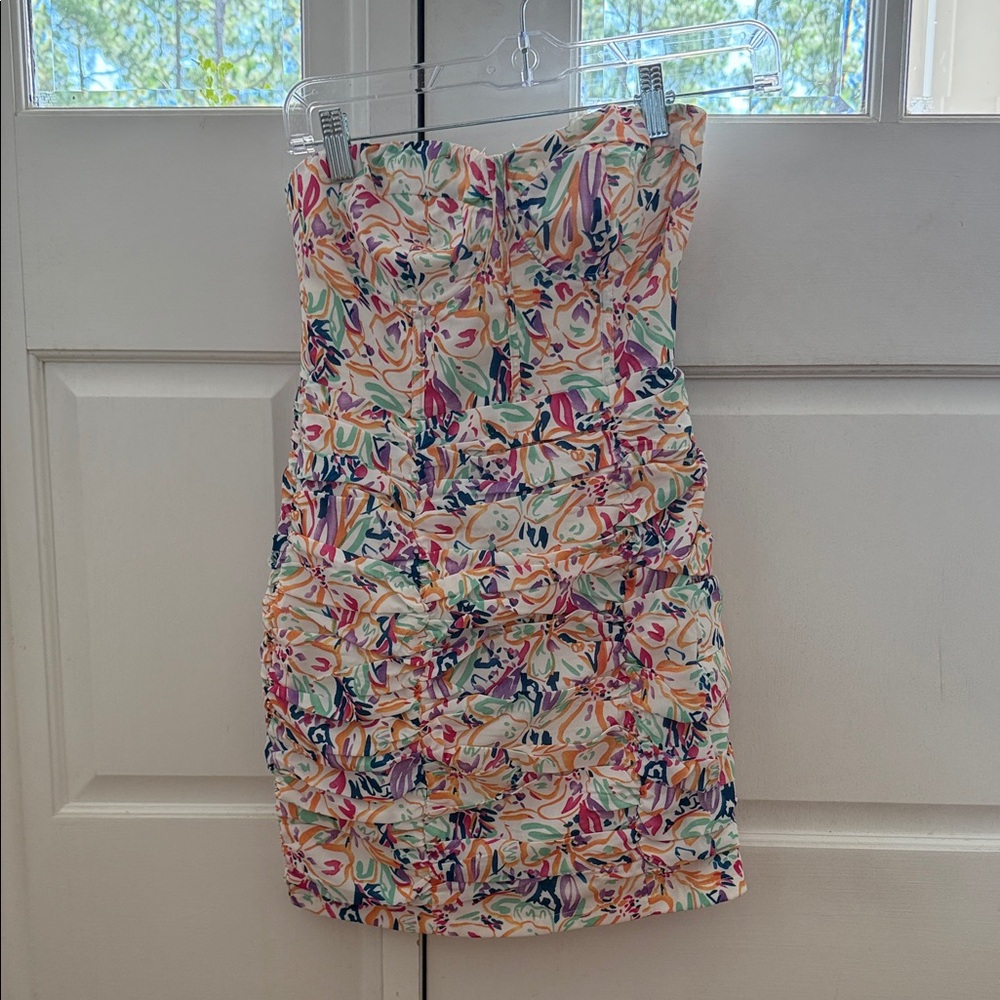 Floral Strapless Dress